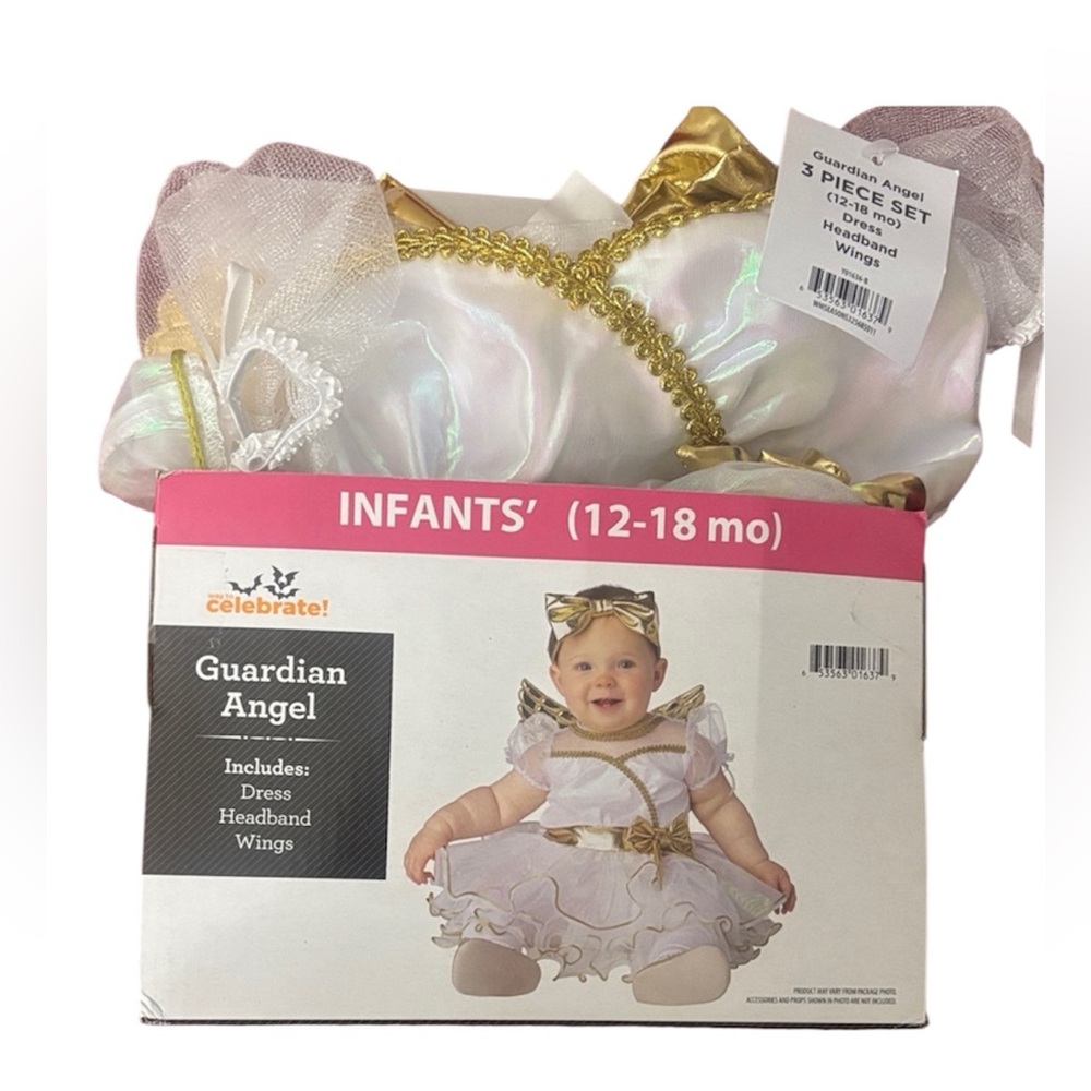 Infant Guardian‎ Angel Costume with Gold Accents